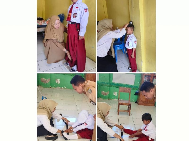 KEGIATAN PENGUKURAN TB, BB dan FLEKSIBILITAS SISWA KELAS 1
